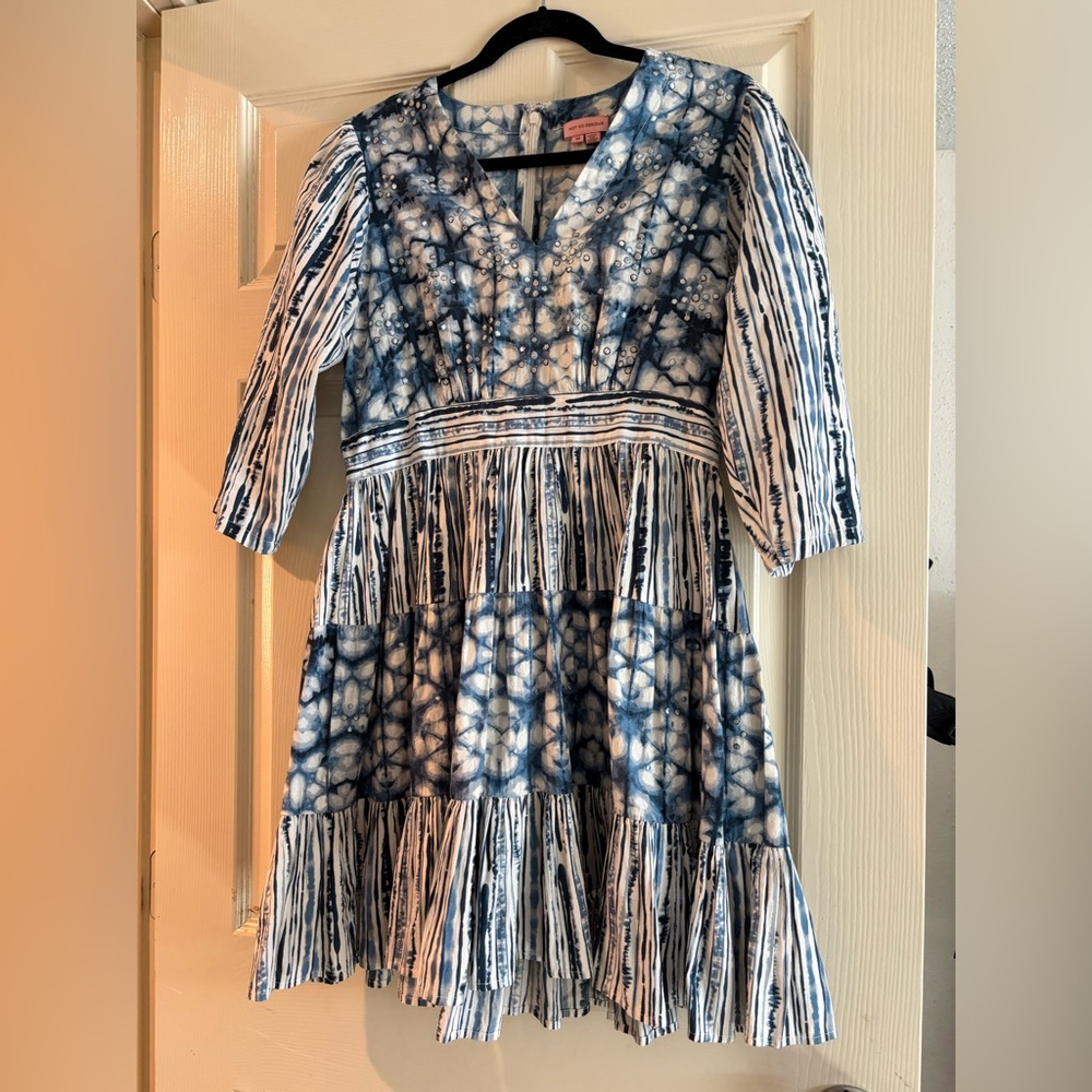 Anthropologie Not So Serious Behati Metallic Dress